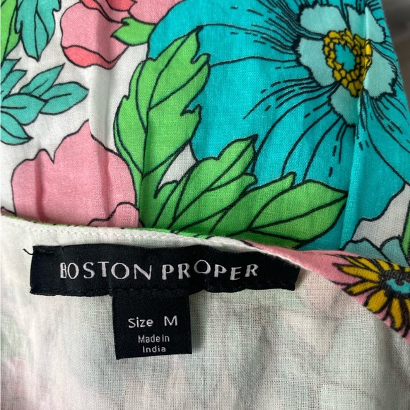BOSTON PROPER NWT Bouquet of Summer Peasant Dress - Picture 8 of 11